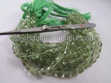 Green Amethyst Faceted Cube Shape Beads